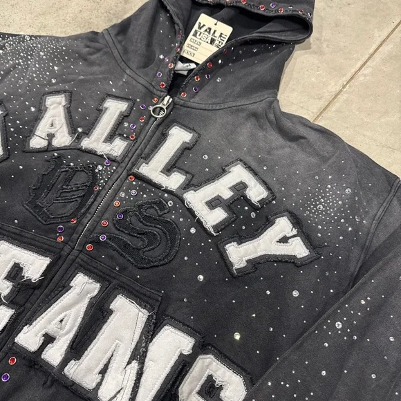 VALE FOREVER CLASSICO ZIP UP ストーン刺繍 XL 黒 CLASSICO ZIP UP